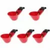 PREMIER Abreuvoir à Poule Automatique Tasses D'eau Potable Rouge Abreuvoir Poules Bien Pratique En Plastique Pour Oiseaux Poule Volaille - 5PCS