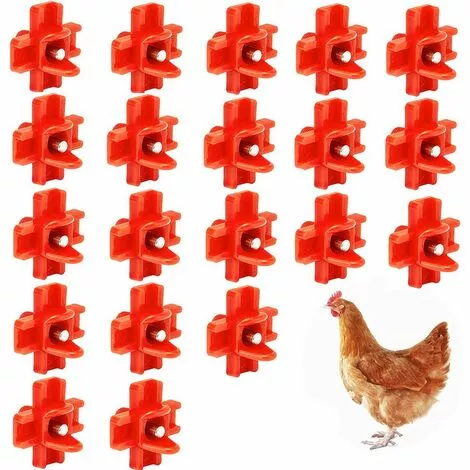 REGALOS Lot De 20 Tétines De Poulet à Montage Latéral Horizontal Pour Volaille, Tétine D'abreuvoir à L'extérieur Pour Poulet, Canard, Caille Et Autres Volailles (20) 1 REGALOS Lot De 20 Tétines De Poulet à Montage Latéral Horizontal Pour Volaille, Tétine D'abreuvoir à L'extérieur Pour Poulet, Canard, Caille Et Autres Volailles (20)