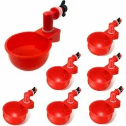 PREMIER 6pcs Automatiques Supplies Abreuvoir Poules Tasses à Bol Bol En Plastique, Volailles Distributeurs D'eau Automatique De L'eau Potable Tasses Pour Poussins Cailles Canards Bird
