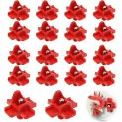 LONVRèE 18 Pcs,Abreuvoir Automatique Poule,TéTine à Eau De Volaille,Abreuvoir Poules ,Nouvelle Fontaine Boire Pour Poulet, Volaille Rouge,Adapté Aux Poules, Canards, Volailles (#1)