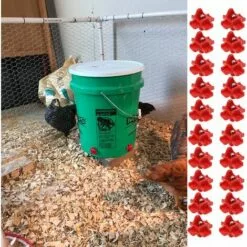 LONVRèE 18 Pcs,Abreuvoir Automatique Poule,TéTine à Eau De Volaille,Abreuvoir Poules ,Nouvelle Fontaine Boire Pour Poulet, Volaille Rouge,Adapté Aux Poules, Canards, Volailles (#1) -Poulailler et élevage de la basse-cour Soldes Magasin 65642565 4