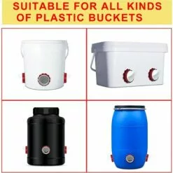 REGALI 4 Mangeoires à Poulet, Mangeoire Automatique Pour Poules, Kit De Gravité Pour Mangeoire à Volaille à 4 Ports Pour Seau -Poulailler et élevage de la basse-cour Soldes Magasin 65681201 3