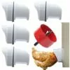 DONTODENT DIY Mangeoire Poules, 4 Anti Nuisible Mangeoire Poules Ports, Automatique Volailles Poules Mangeoire Pour Seaux, Fûts, Bacs Et Auges