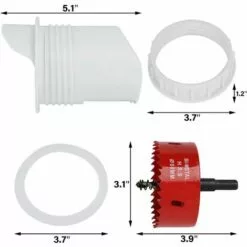 DONTODENT DIY Mangeoire Poules, 4 Anti Nuisible Mangeoire Poules Ports, Automatique Volailles Poules Mangeoire Pour Seaux, Fûts, Bacs Et Auges -Poulailler et élevage de la basse-cour Soldes Magasin 65869171 4