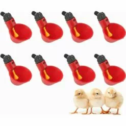 BENOBBY KIDS Abreuvoir à Volaille, 8 Pièces Gobelets Automatiques Pour Poulet, Mangeoire à Pigeon, Convient Aux Poulaillers, Canards, Dindes, Poules, Coqs, Fournitures Pour Animaux De Ferme