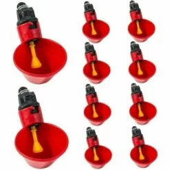 THSINDE 10PCS Coupes Buveur De Poulet Automatique - Tasses À Boire D'eau De Volaille, Buveur En Plastique Buveur, Poulet Nourrisseur Oiseau Coop Coopérative, For Poulet Poulet