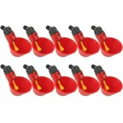 THSINDE 10PCS Coupes Buveur De Poulet Automatique - Tasses À Boire D'eau De Volaille, Buveur En Plastique Buveur, Poulet Nourrisseur Oiseau Coop Coopérative, For Poulet Poulet -Poulailler et élevage de la basse-cour Soldes Magasin 66176022 4