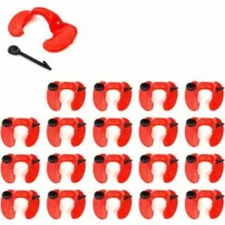 CYCLINGCOLORS 20x Lunette Anti-picage Volaille Avec Aiguille De Fixation Poules Petits Oiseaux Jeunes Faisans