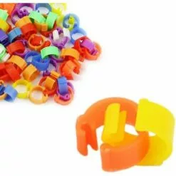 Lot De 100 Anneaux Pour Oiseaux, Poule, Pigeon, Volaille, Colombe, Canard, Perroquet -Adélala -Poulailler et élevage de la basse-cour Soldes Magasin 66380067 5