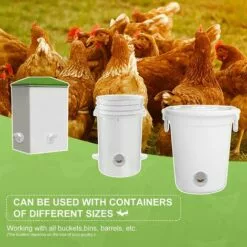 Mangeoire Poules Plastique Mangeoire Poules Automatique, 4 Ports DIY Mangeoire à Poulet Kit [Anti-Gaspillage] [Anti Nuisible] Abreuvoir A Poules Mangeoire Poussin Pour Seaux Tonneaux Bacs,Adélala -Poulailler et élevage de la basse-cour Soldes Magasin 66385637 5