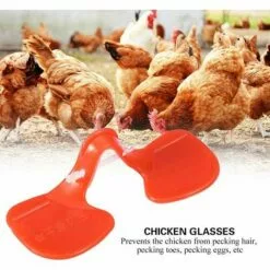 BEARSU Yeux De Poulet Lunettes Protecteur Anti-acariens Deuxième Génération Grand Masque Yeux De Poulet Poule Picorer Prévention Pour La Volaille 100pcs -Poulailler et élevage de la basse-cour Soldes Magasin 66762762 4