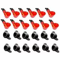 Animalerie Distributeurs D'eau Automatique Pour Poulet Canard Volaille - Automatique De L'eau Potable Tasses Bird Coop Feed Volaille Poulet Volailles Abreuvoir D'eau Potable Tasses (12 Pcs) LangRay