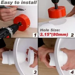 DENUOTOP Mangeoire Poules Automatique, Avec 6 Ports Et Scie Cloche, éTanche à La Pluie, Mangeoire à Poulet Sans DéChetsConvient Aux Seaux, Seaux, Boîtes, Auges, Mangeoires à Poulets Zéro Déchet -Poulailler et élevage de la basse-cour Soldes Magasin 66994275 3