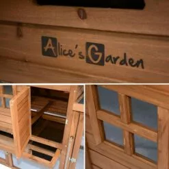 ALICE'S GARDEN Poulailler En Bois GELINE. 4 Poules. Cage à Poule Avec Enclos - Bois -Poulailler et élevage de la basse-cour Soldes Magasin 6741122 4