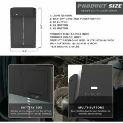 DONTODENT 2022new Porte De Poulailler Automatique Porte En Plastique Pleine Détection De Lumière Porte De Poulailler Porte De Poulailler - -Poulailler et élevage de la basse-cour Soldes Magasin 67436073 3