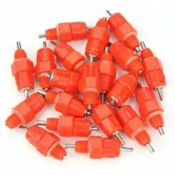OUSUDELA 20pcs Automatique Tétine Abreuvoir Poule Volaille Poulet Canard Poule Distributeur D'eau Le Style Vis à Vis élevage Alimentation Du Bétail Abreuver équipement RougeÉquipement Pour Bétail