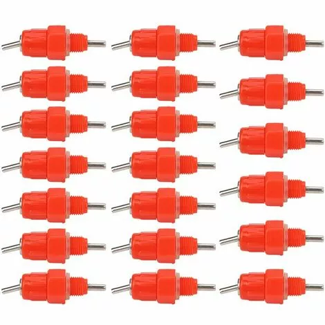 OUSUDELA 20pcs Automatique Tétine Abreuvoir Poule Volaille Poulet Canard Poule Distributeur D'eau Le Style Vis à Vis élevage Alimentation Du Bétail Abreuver équipement RougeÉquipement Pour Bétail 5 OUSUDELA 20pcs Automatique Tétine Abreuvoir Poule Volaille Poulet Canard Poule Distributeur D'eau Le Style Vis à Vis élevage Alimentation Du Bétail Abreuver équipement RougeÉquipement Pour Bétail – Image 5