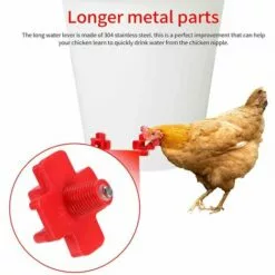 OUSUDELA Tétine à Eau De Volaille, Abreuvoir Automatique Pour Tétine De Poulet Avec Montage Latéral Horizontal, Abreuvoir Pour Poulets Deau, Lot De 12 8 OUSUDELA Tétine à Eau De Volaille, Abreuvoir Automatique Pour Tétine De Poulet Avec Montage Latéral Horizontal, Abreuvoir Pour Poulets Deau, Lot De 12 -Poulailler et élevage de la basse-cour Soldes Magasin 67497358 4