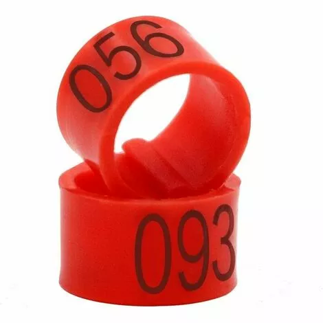 MONLY Anneaux Pour Pattes D’oiseaux Avec Numéro 001–100 De 8 Mm De Diamètre - Pour Pigeons, Poussins, Perroquets, Canards (Rouge),Fonepro 4 MONLY Anneaux Pour Pattes D’oiseaux Avec Numéro 001–100 De 8 Mm De Diamètre - Pour Pigeons, Poussins, Perroquets, Canards (Rouge),Fonepro – Image 4