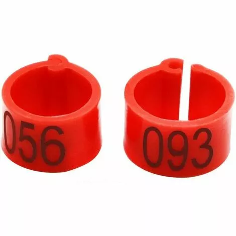 MONLY Anneaux Pour Pattes D’oiseaux Avec Numéro 001–100 De 8 Mm De Diamètre - Pour Pigeons, Poussins, Perroquets, Canards (Rouge),Fonepro 5 MONLY Anneaux Pour Pattes D’oiseaux Avec Numéro 001–100 De 8 Mm De Diamètre - Pour Pigeons, Poussins, Perroquets, Canards (Rouge),Fonepro – Image 5