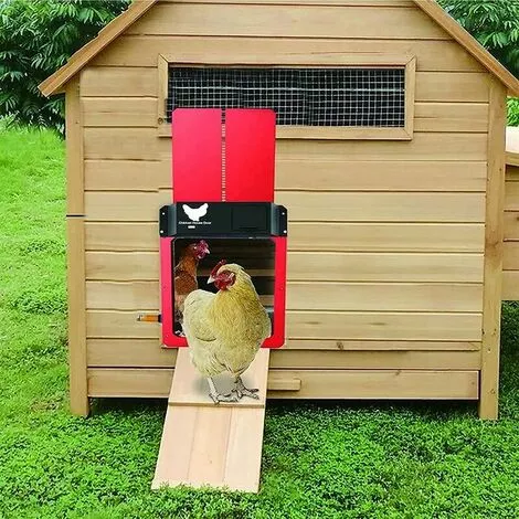 GRID COOL Porte Poulailler Automatique Avec Capteur De Lumière - Poulailler Entièrement étanche En Porte De Poulailler à Induction - Porte De Poulailler ,Rouge,T-Audace T-Audace 2 GRID COOL Porte Poulailler Automatique Avec Capteur De Lumière - Poulailler Entièrement étanche En Porte De Poulailler à Induction - Porte De Poulailler ,Rouge,T-Audace T-Audace – Image 2