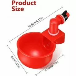 QERSTA 6pcs Automatiques Supplies Abreuvoir Poules Tasses à Bol Bol En Plastique, Volailles Distributeurs D'eau Automatique De L'eau Potable Tasses Pour Poussins Cailles Canards Bird -Poulailler et élevage de la basse-cour Soldes Magasin 67646874 3