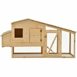 MAISONCHIC Poulailler Enclos Cage Extérieure Pour Poulets - Bois De Pin Massif 178x67x92 Cm -Poulailler et élevage de la basse-cour Soldes Magasin 67652320 3