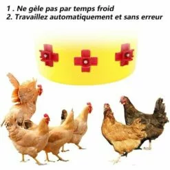 YIENJAOY AGILITY 12pcs Abreuvoir Poulet, Eau Tétine Poule Alimentateur Fournitures De Volaille Automatique, Distributeur D'eau Canard à Montage Latéral Horizontal Pour Abreuvoir D'eau Propre -Poulailler et élevage de la basse-cour Soldes Magasin 67902762 3