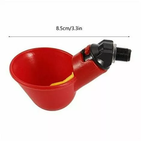 ENLENK 5 Pcs En Abreuvoir Poules, Tasses Automatiques Automatique Chicken Acier Inoxydable Eau Côté Horizontal Mamelons Poulet Volaille Lapin Buveur Abreuvoir Nipple (Bol à Eau à Vis Fixe) 2 ENLENK 5 Pcs En Abreuvoir Poules, Tasses Automatiques Automatique Chicken Acier Inoxydable Eau Côté Horizontal Mamelons Poulet Volaille Lapin Buveur Abreuvoir Nipple (Bol à Eau à Vis Fixe) – Image 2