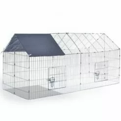 IDMARKET Enclos Grillagé Pour Petits Animaux En Acier Galvanisé