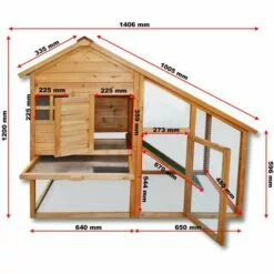 WILTEC Cabane à Petits Rongeurs Clapier Poulailler Abri Petits Animaux Enclos Espace Libre 2 Niveaux 7 WILTEC Cabane à Petits Rongeurs Clapier Poulailler Abri Petits Animaux Enclos Espace Libre 2 Niveaux -Poulailler et élevage de la basse-cour Soldes Magasin 808881 4