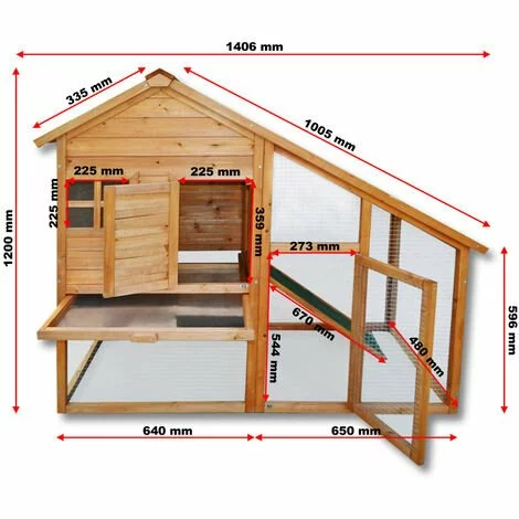 WILTEC Cabane à Petits Rongeurs Clapier Poulailler Abri Petits Animaux Enclos Espace Libre 2 Niveaux 4 WILTEC Cabane à Petits Rongeurs Clapier Poulailler Abri Petits Animaux Enclos Espace Libre 2 Niveaux – Image 4