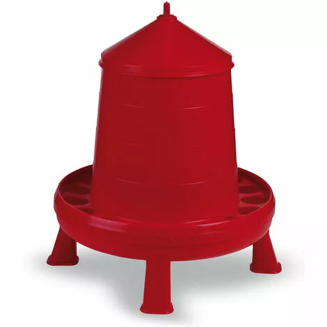 POULAILLER DIRECT Mangeoire Avec Anse Et Pieds 8kg Deluxe - Rouge 1 POULAILLER DIRECT Mangeoire Avec Anse Et Pieds 8kg Deluxe - Rouge